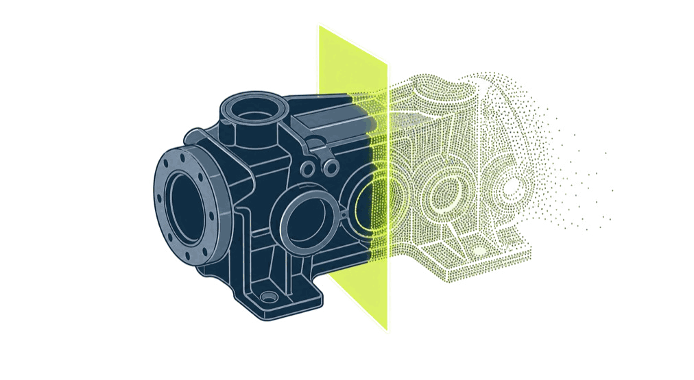 Data acquisition, transition from the real part to a digital point grid