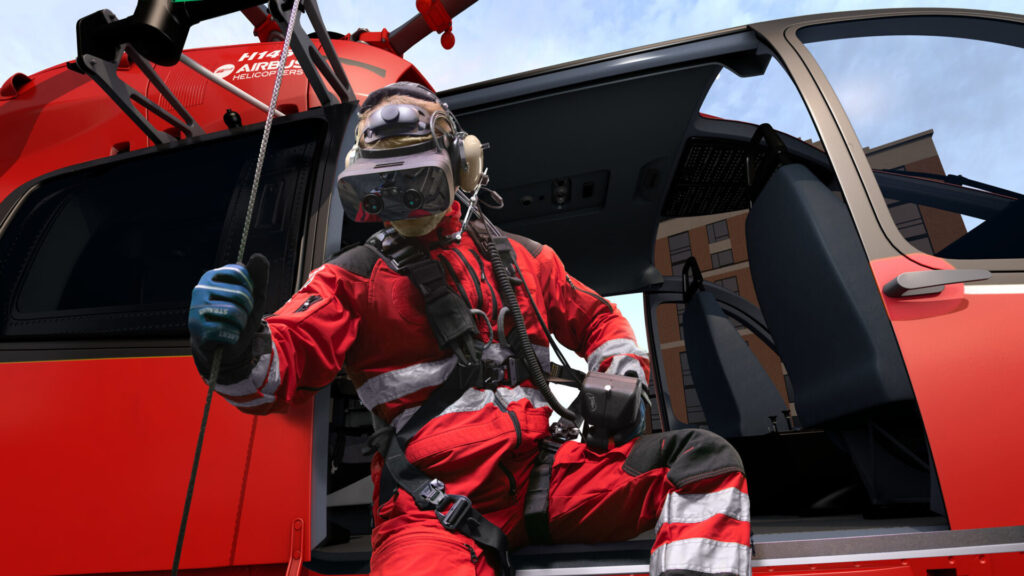 hoistAR training seen from the virtual view