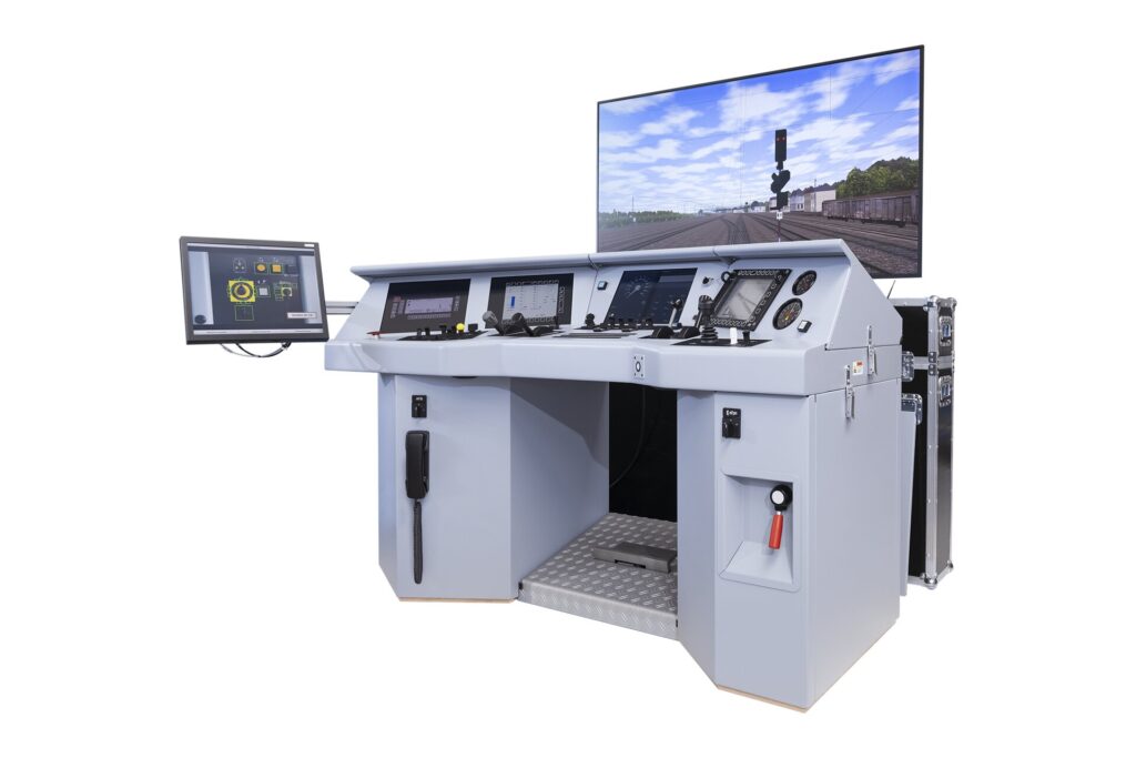BR 18X train control desk from the right