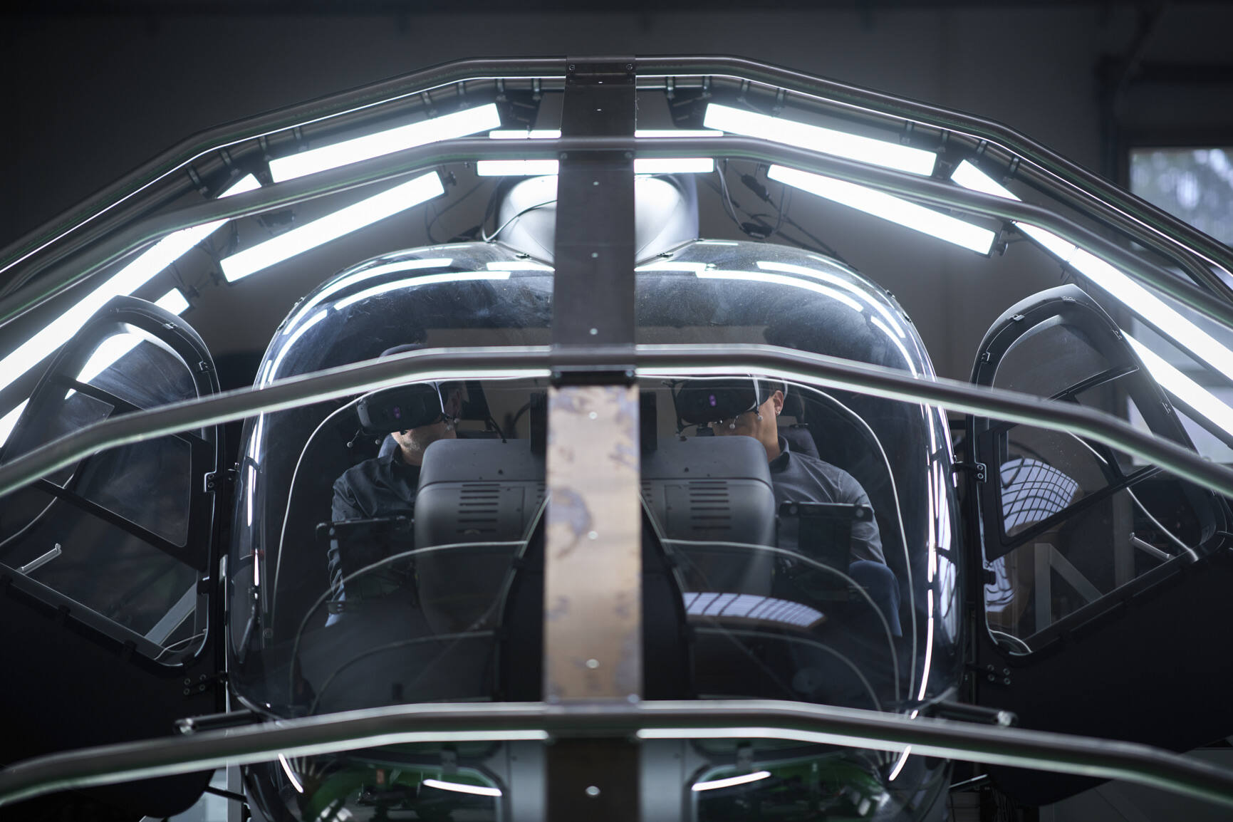 Exterior view of the Full Flight Simulator in the simulator hall