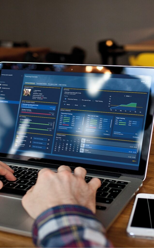Laptop showing the simplAIR dashboard