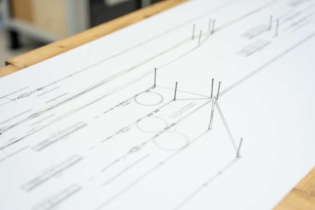 Technical drawing of a part as the starting point for manufacturing